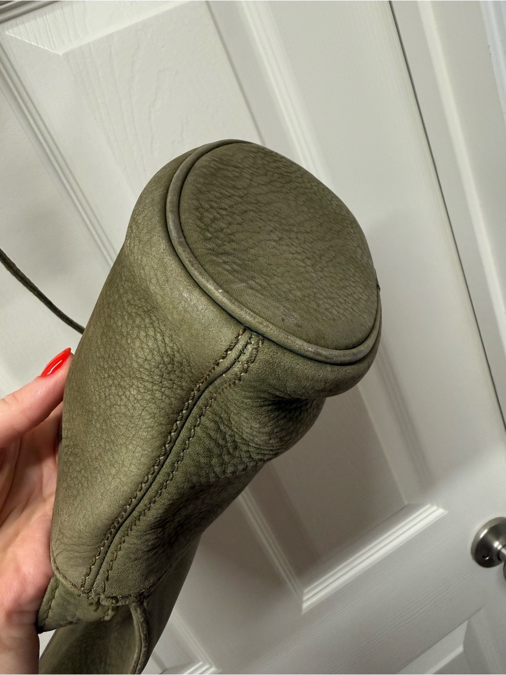 Vintage Coach Sonoma Small Flap- Sage or Green Nubuc Crossbody - Picture 11 of 11